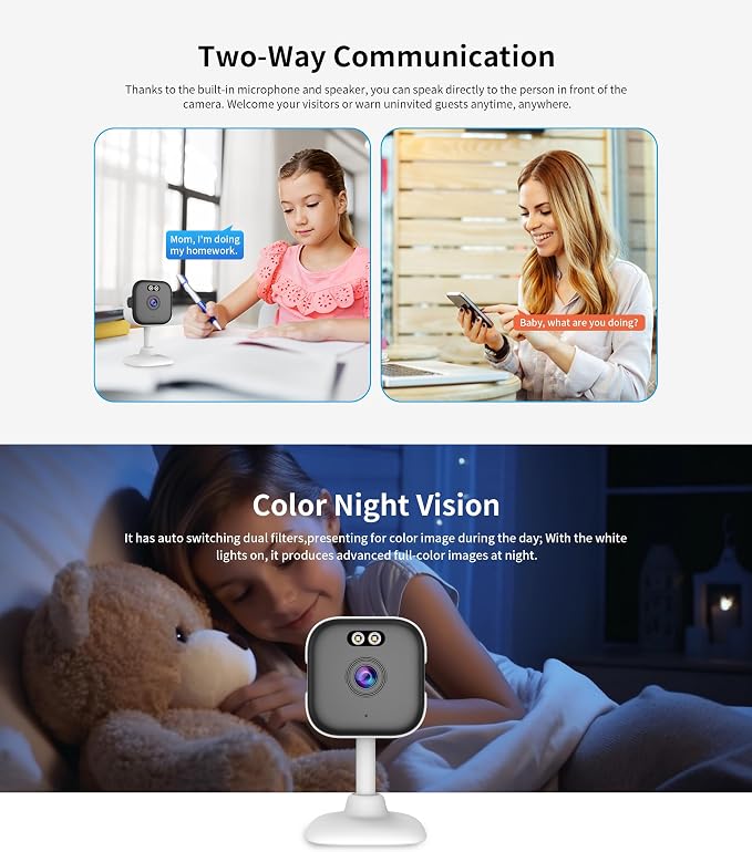 EVERSECU 5Ghz WiFi Camera 2K, Indoor Home Security Cameras - Image 7