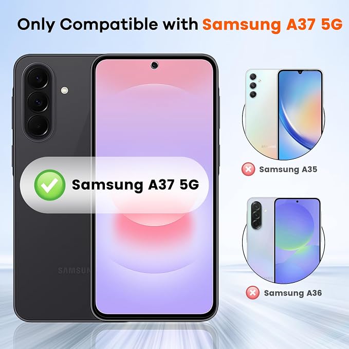 4+4 Pack for Samsung Galaxy A37 5G Screen Protector & Phone Camera Lens - Image 2