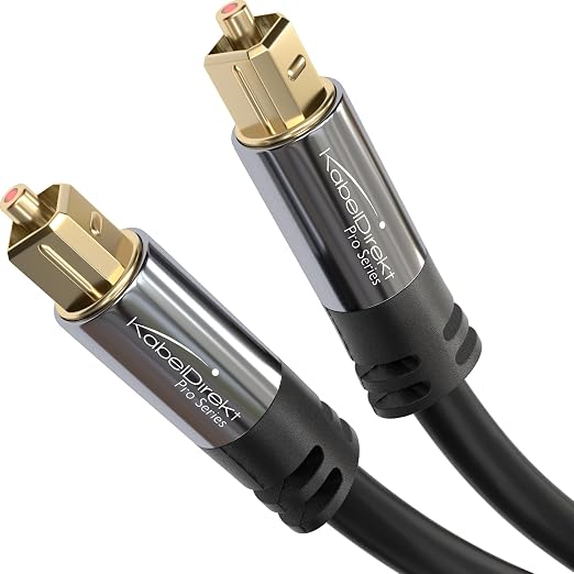 KabelDirekt TOSLINK – Optical Audio Cable – 35ft – Fiber Optic Cord, S/PDIF by Kabeldirekt