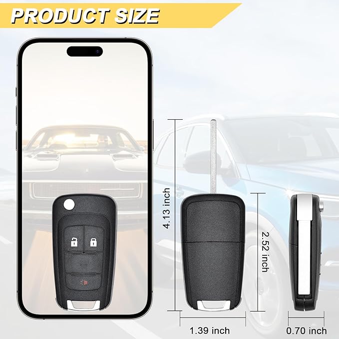 Vurkcy Key Fob Replacement for 2010-2019 Chevrolet Equinox & GMC Terrain/ 12-17 - Image 4