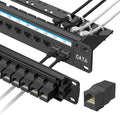 Jadaol 24 Port Patch Panel Rackmount or Wall Mount 19-Inch, 1U Cat 6 Network by Jadaol