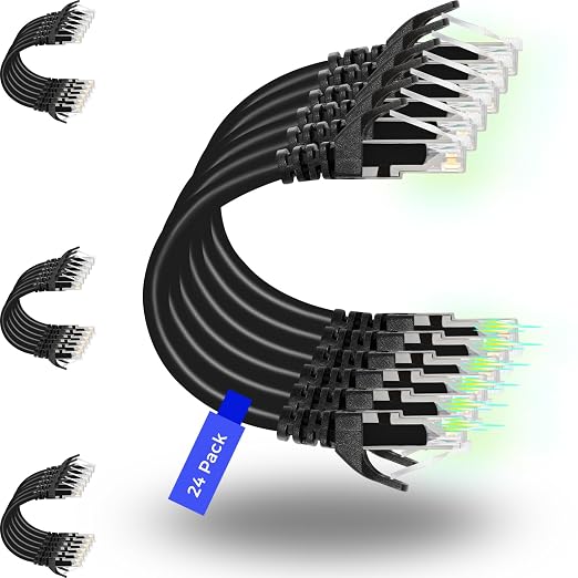 Rapink Patch Cables Cat6 7ft, Ethernet Patch Cable 10G, Cat 6 Patch Cable by Rapink