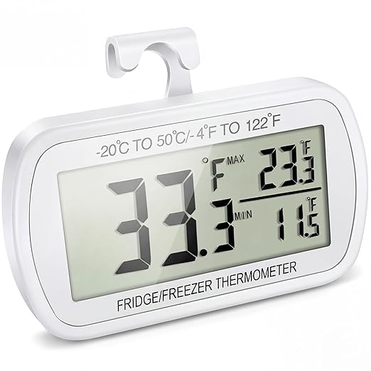 Waterproof Refrigerator Fridge Thermometer, Digital Freezer Room Thermometer by VOULOIR