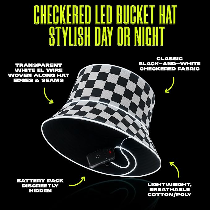 GloFX Bucket Hat – LED Light Up Rave Hat - Image 6