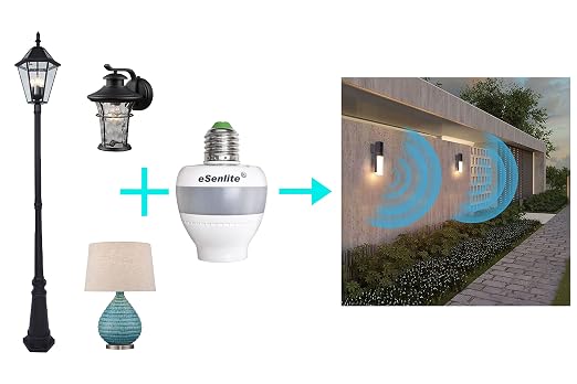 eLEDing Motion Sensor Retrofit Light Socket Adapter – Radar Motion Screw Base - Image 4