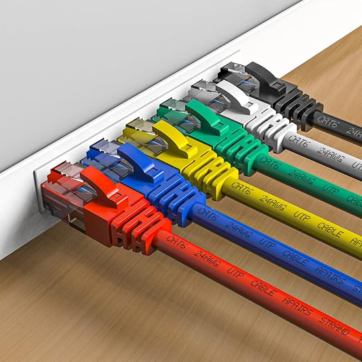 Cat6 Patch Cables 1 Foot, Cat 6 Ethernet Cable, 24AWG CCA Cord, UTP Network - Image 2