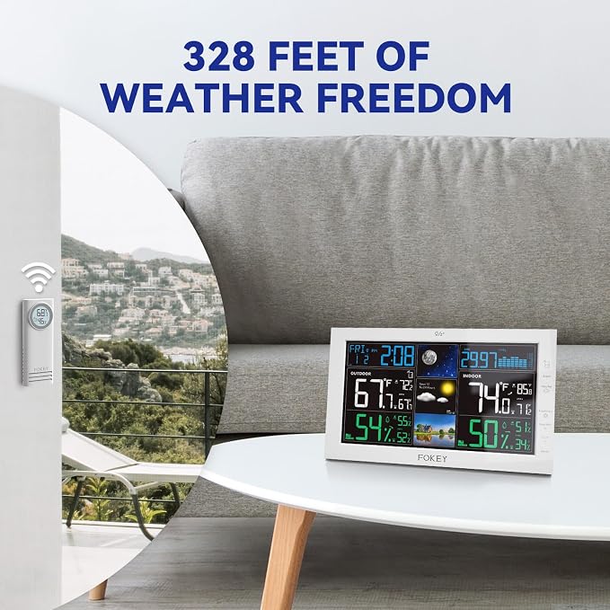 Weather Station Wireless Indoor Outdoor, Indoor Outdoor Thermometer Wireless - Image 6