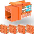 Rapink RJ45 Keystone Jack Cat6 10G Support, Keystone Jacks UTP 50 Pack by Rapink