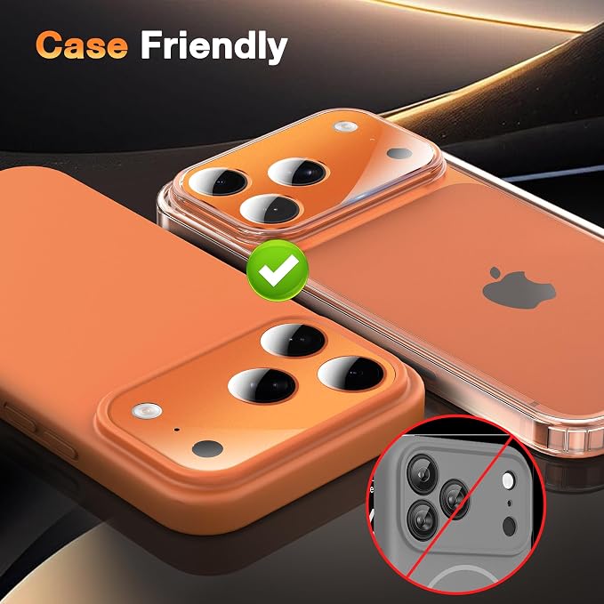 YWXTW [0 Bubbles for iPhone 17 Pro Camera Lens Protector, Full Coverage - Image 5