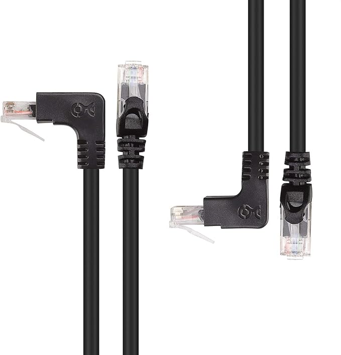 Cable Matters 10Gbps Combo-Pack 90 Degree Cat 6 Ethernet Cable - 10ft by CableMatters
