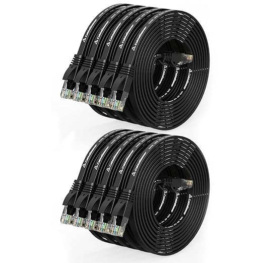 Cat 6 Ethernet Cable 7ft Flat Internet Network Cables by CableGeeker
