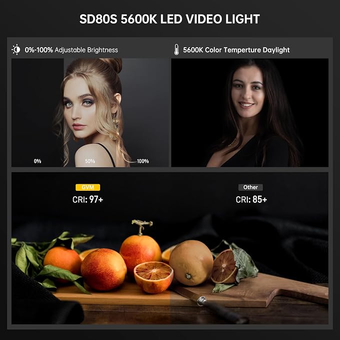 GVM 80W SD80S LED Video Light - Image 3