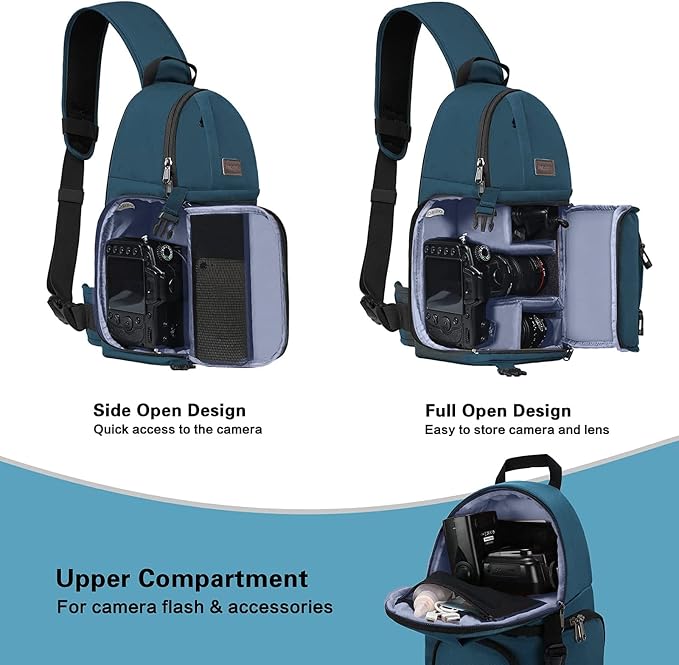 MOSISO Camera Sling Bag, DSLR/SLR/Mirrorless Camera Case Shockproof Photography - Image 2