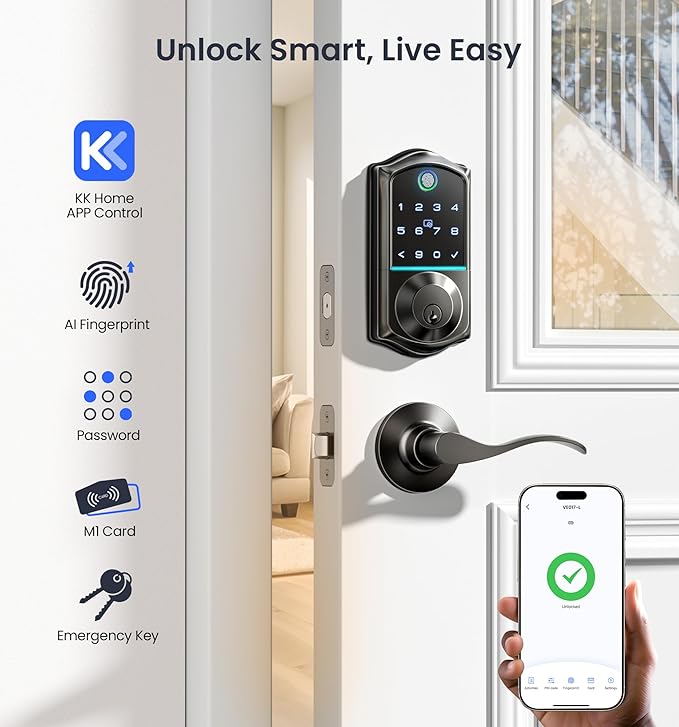 Veise VE017-L Fingerprint Smart Lock - Image 2