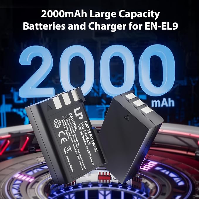 LP EN-EL9 EN EL9a Battery Charger Pack, D5000 Digital SLR - Image 2