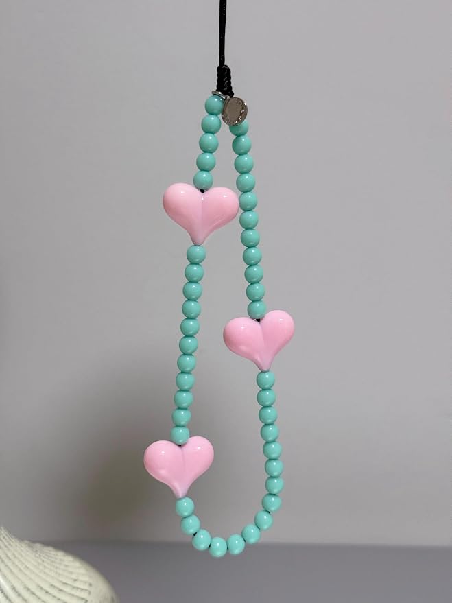 Drawwind Phone Charm Beaded Wristlet Strap Universal Cell Phone Lanyard Cute - Image 4