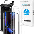 OMOTON 3+2 Pack for Google Pixel 9 Pro XL Screen Protector 6.8 Inch, 3 Tempered by OMOTON