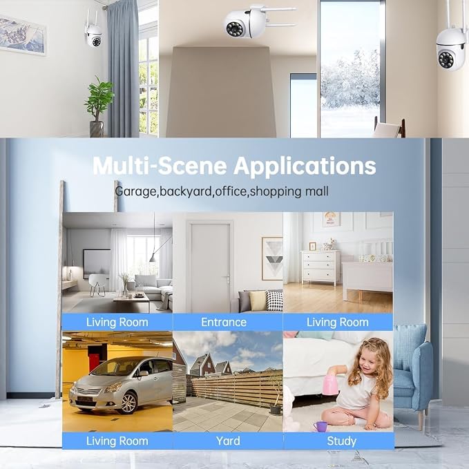 EVERSECU 2K 3MP Outdoor WiFi PTZ Security Camera, 5G WiFi, Auto Tracking - Image 8