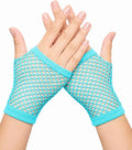 Seeksmile Women's Girls 80's Theme Party Emo Fingerless Arm Fishnet Gloves by Seeksmile
