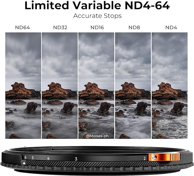 K&F CONCEPT 62mm ND4-64 ND Lens Filter Variable & CPL Polarizers Filter 2-in-1 - Image 4
