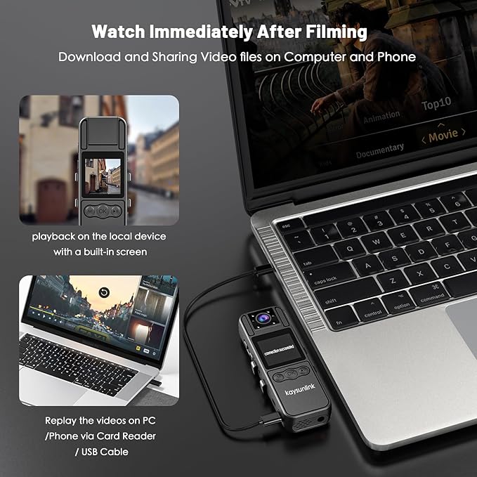 kaysunlink 4K 128GB Body Camera - Image 5