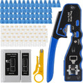 RJ45 Crimp Tool Kit Pass Through Ethernet Crimper by Dorhea
