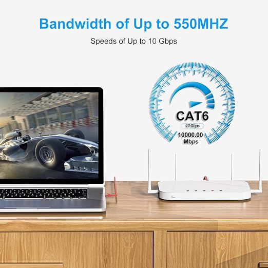 Cat6 Patch Cables 20 Feet, Cat 6 Ethernet Cable, 24AWG CCA, UTP Network Cord - Image 5