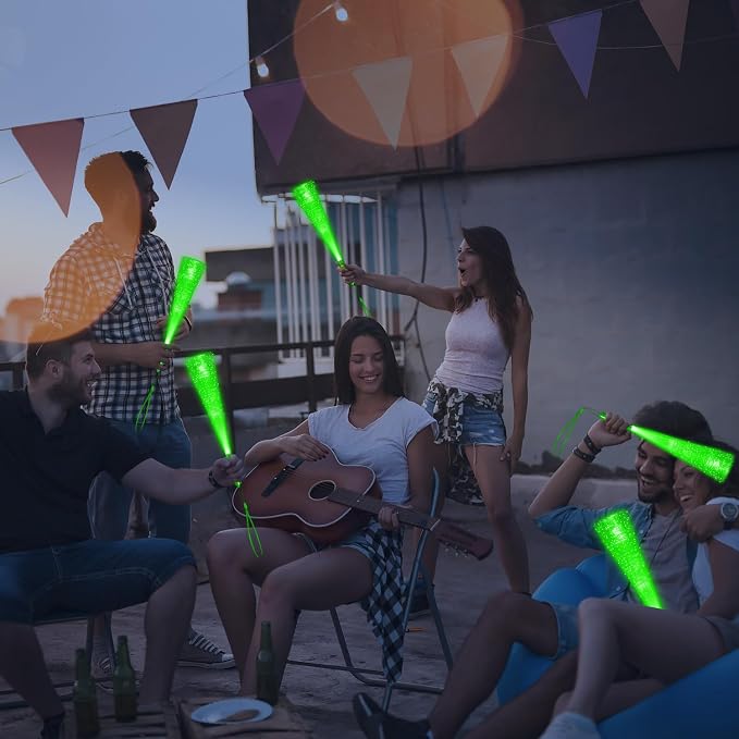 36 Pack Green Glow Sticks Light Up Fiber Optic Stick Glow Wands Bulk - Image 5