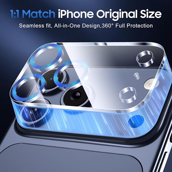 UniqueMe 3 Pack Compatible for iPhone 17 Pro Max Camera Lens Protector - Image 5
