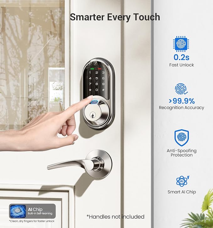 Veise RZ07 Fingerprint Smart Lock, 7-in-1 Smart Locks - Image 7