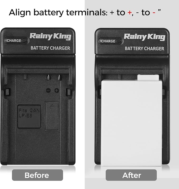 LP-E8 Battery Charger for Canon LC-E8, Canon EOS Rebel T2i, Kiss X4, X7i - Image 6