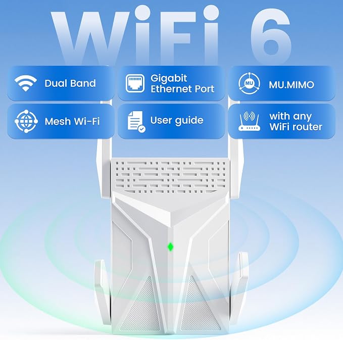 2026 AX1800 WiFi 6 Extender, WiFi Extender Signal Booster - Image 2