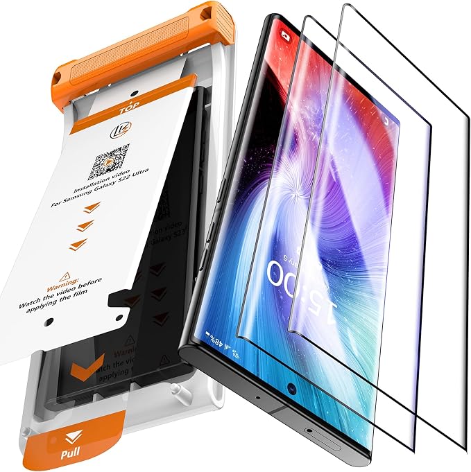 LK 2 Pack for Samsung Galaxy S22 Ultra Screen Protector, Upgrade from Tempered by LK