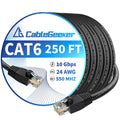 CableGeeker Cat 6 Ethernet Cable 250 ft, High Speed 10Gbps CCA Internet Network by CableGeeker