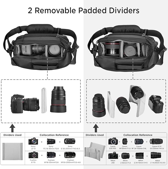 TAAOKA Camera Sling Bag, Waterproof Camera Case - Image 2