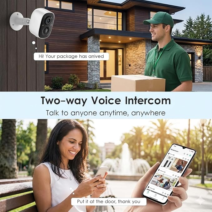 GMK Security Cameras Wireless Outdoor, 2K Battery Powered Cameras - Image 5