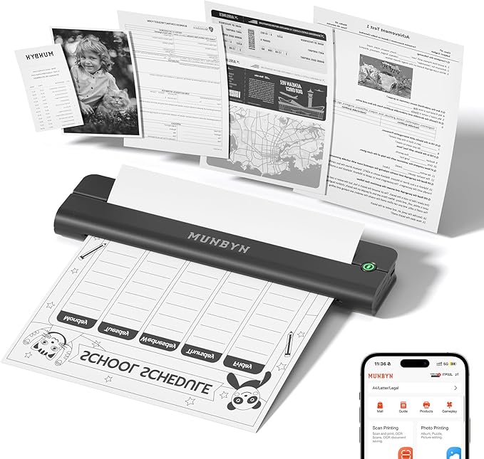 MUNBYN Portable Printer Wireless by MUNBYN