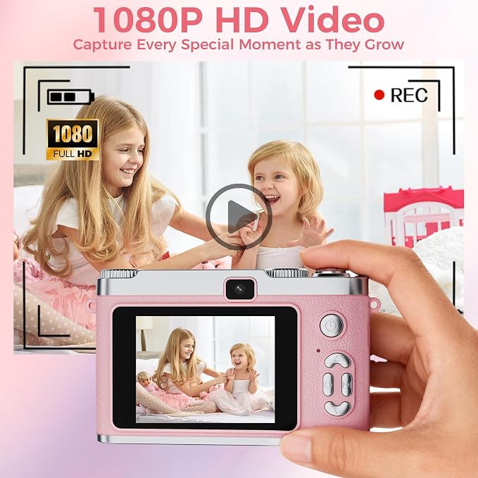 Upgrade Kids Selfie Camera, HD Digital Video Cameras - Image 3
