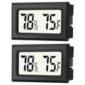 JEDEW 2 Pack Mini Digital Hygrometer Thermometer Gauge, Indoor Outdoor by JEDEW