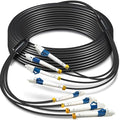 15 Meters 4 Core Industrial TPU LC to LC Outdoor Armored Fiber Optic Cable by YUTIANHOME