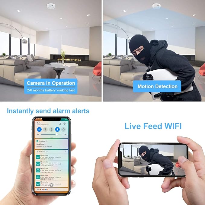 Hidden Camera Smoke Detector Wireless WiFi - Image 7