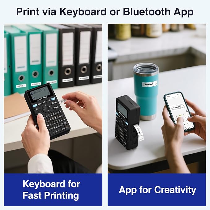 SUPVAN E11 Bluetooth Label Maker Machine, Support Keyboard & App - Image 2