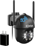 CKK 2K Security Camera Outdoor Corded Power, 3MP PTZ WiFi Home Security Camera by CKK