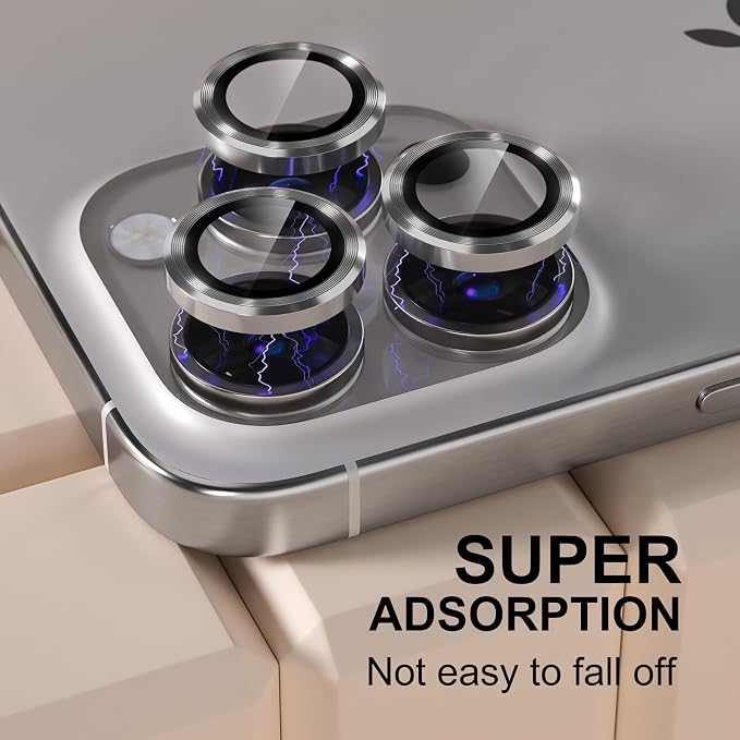 Misea Compatible for iPhone 16 Pro/iPhone 16 Pro Max Camera Lens Protector - Image 6