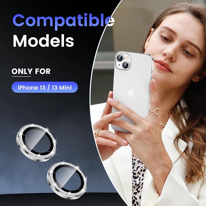Tensea for iPhone 13 mini/iPhone 13 Camera Lens Protector, 9H Tempered Glass - Image 2