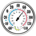 12'' Indoor Outdoor Thermometer Hygrometer by Lirches