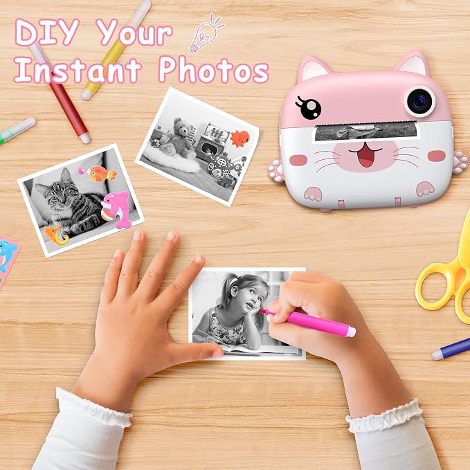Kids Camera Instant Print, 3.0" HD Screen Kids Instant Cameras, Christmas - Image 6