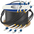 500 Feet 4 Core Industrial TPU LC to LC Outdoor Armored Fiber Optic Cable by YUTIANHOME