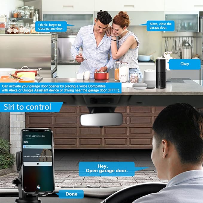 Tuya WiFi+BT Smart Garage Door Opener Controller Kit Intelligent Garage - Image 6
