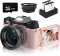 VETEK Digital Cameras for Photography, 4K 48MP Vlogging Camera 16X Digital Zoom by RecordBeautifulMoments
